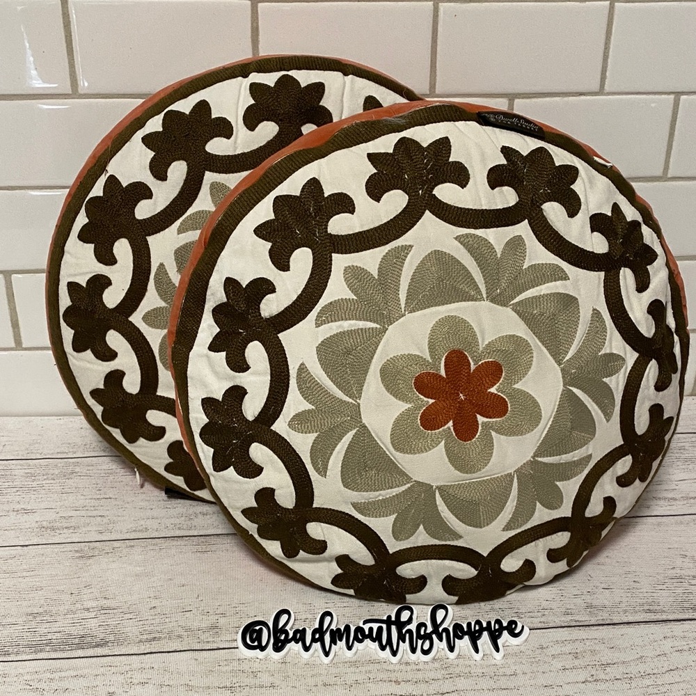 Set of Two Dwell Studio for Target Round Mandala Throw Pillows